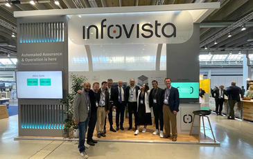 Infovista team in front of both at DTW2020