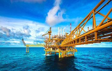 Oil rig in the ocean