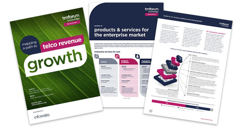 Preview image of TM Forum's benchmark report - Mapping a path to telco revenue growth